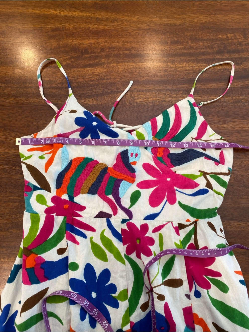 Anthropologie Vanessa Virginia folk art dress embrodiered animals womens size 10 - Picture 11 of 13
